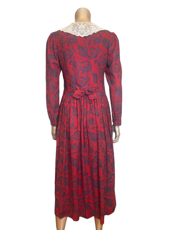 Vintage 1980/1990s Laura Ashley Dress with Lace C… - image 5