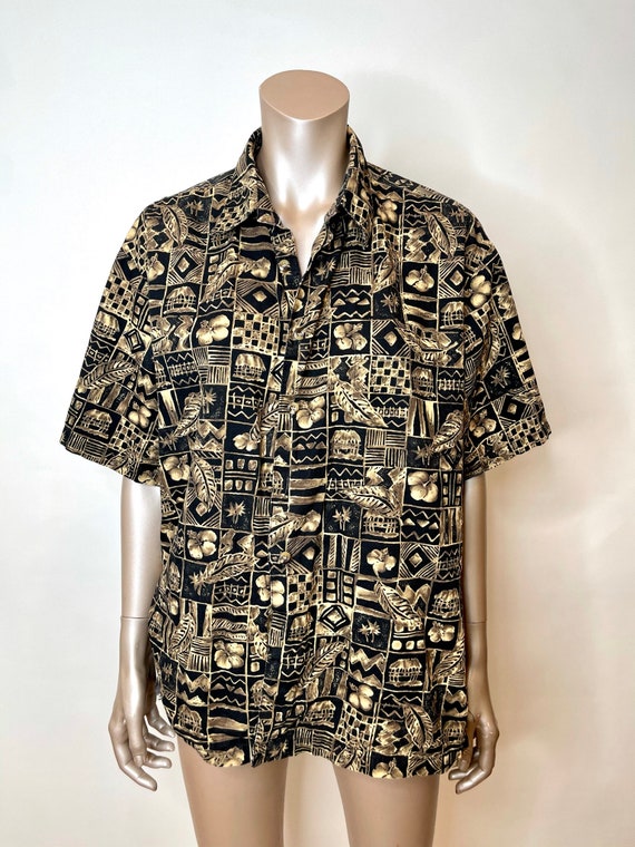 Vintage 1980s Hawaiian Shirt 100% Cotton - image 4