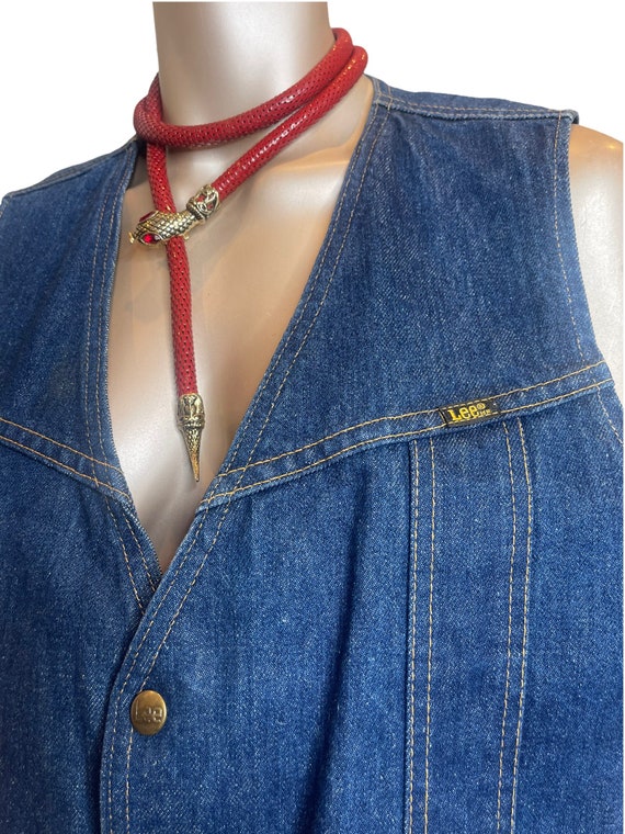 Vintage 1970s/80s Lee Denim Vest Made in USA - image 3