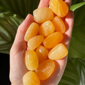 Orange Calcite Tumble Stones | Uplifting Crystal | Intuitively Chosen | Pocket Crystal | Healing Crystals | Gift for Crystal Lover