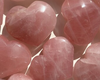 Rose Quartz Heart Carving | Crystal Heart for Love & Healing | Self-Care Gift | Heart Chakra Crystal | Emotional Healing Stone