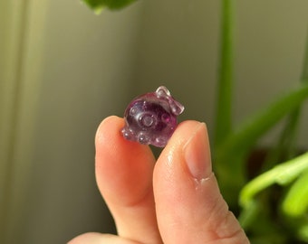 Cute crystal octopus, fluorite crystal, tiny-crystal, mini-crystal, crystal gift, gift-for kids, pocketstone, gemston e, cute crystal stone