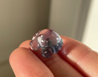 Rainbow Fluorite Crab Carving | Mini Crystal Animal | Protection & Flow | Ocean Totem | Intuitive Gift | Fluorite Animal Carving