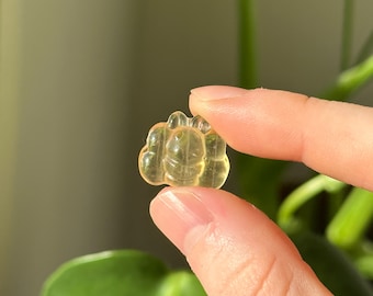 Yellow Fluorite Bee Carving | Crystal Bee Figurine | Healing Crystal Animal | Solar Plexus Stone | Bee Totem Gift | Mini Fluorite Insect