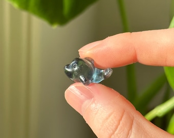 Mini Rainbow Fluorite Whale | 1.5cm Crystal Carving | Ocean Animal Totem | Healing Stone for Flow & Wisdom | Pocket Crystal Gift