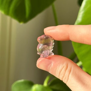 Crystal T-Rex Dinosaur Carving | Chunky Mini Figurine 1.5cm | Cute Crystal Dino | Pocket Totem | Collectible Crystal Gift