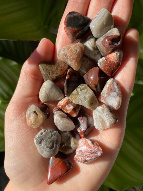 Crazy Lace Agate Mini Tumbles Chips, crystal gifts, crystal chips, stone chippings, crystal confetti, pocketstone, confetti crystals