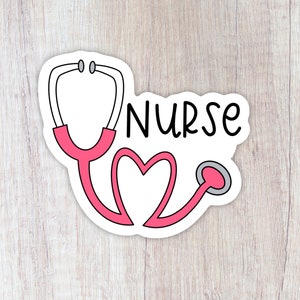 Nurse Sticker, Nurse Gift, ER Laptop Sticker, ICU Notebook Sticker, Waterproof Water Bottle Sticker