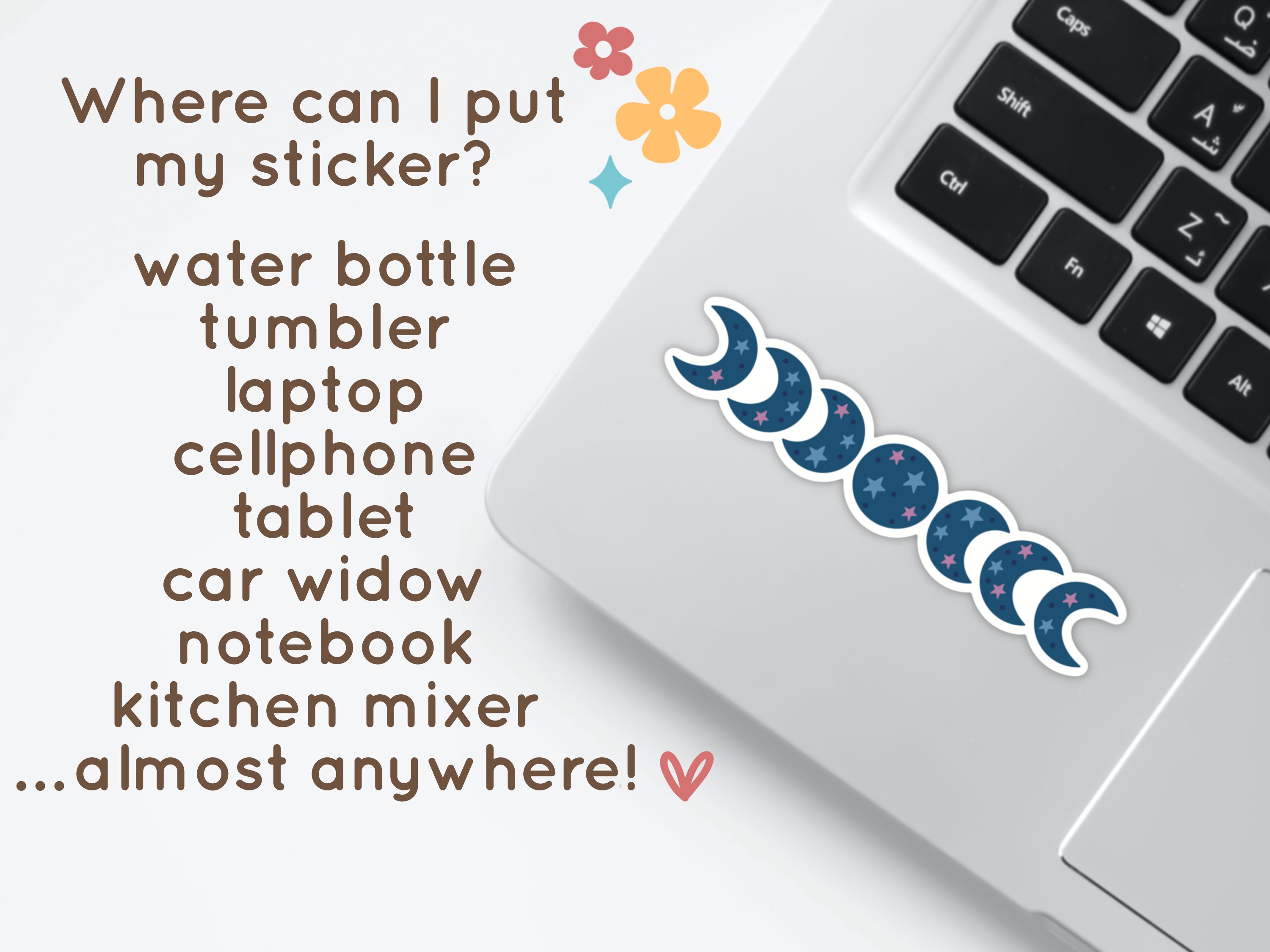 Astro Note Sticker Moon Phases Sticker, Astro Decal, Manifesting Sticker, Celestial ...