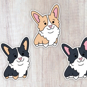 Corgi Sticker, Corgi Puppy Sticker, Dog Sticker, Pet Laptop Decal, Cute Notebook Sticker, Waterproof Water Bottle Sticker