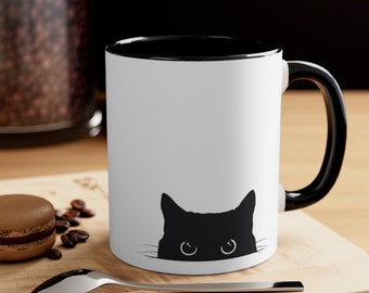 Black Cat Mug 11oz,cat mug,cat cup,cat coffee mug,cat coffee cup,cat lover gift,black cat gifts,black cat mug,cat owner gift,black cat