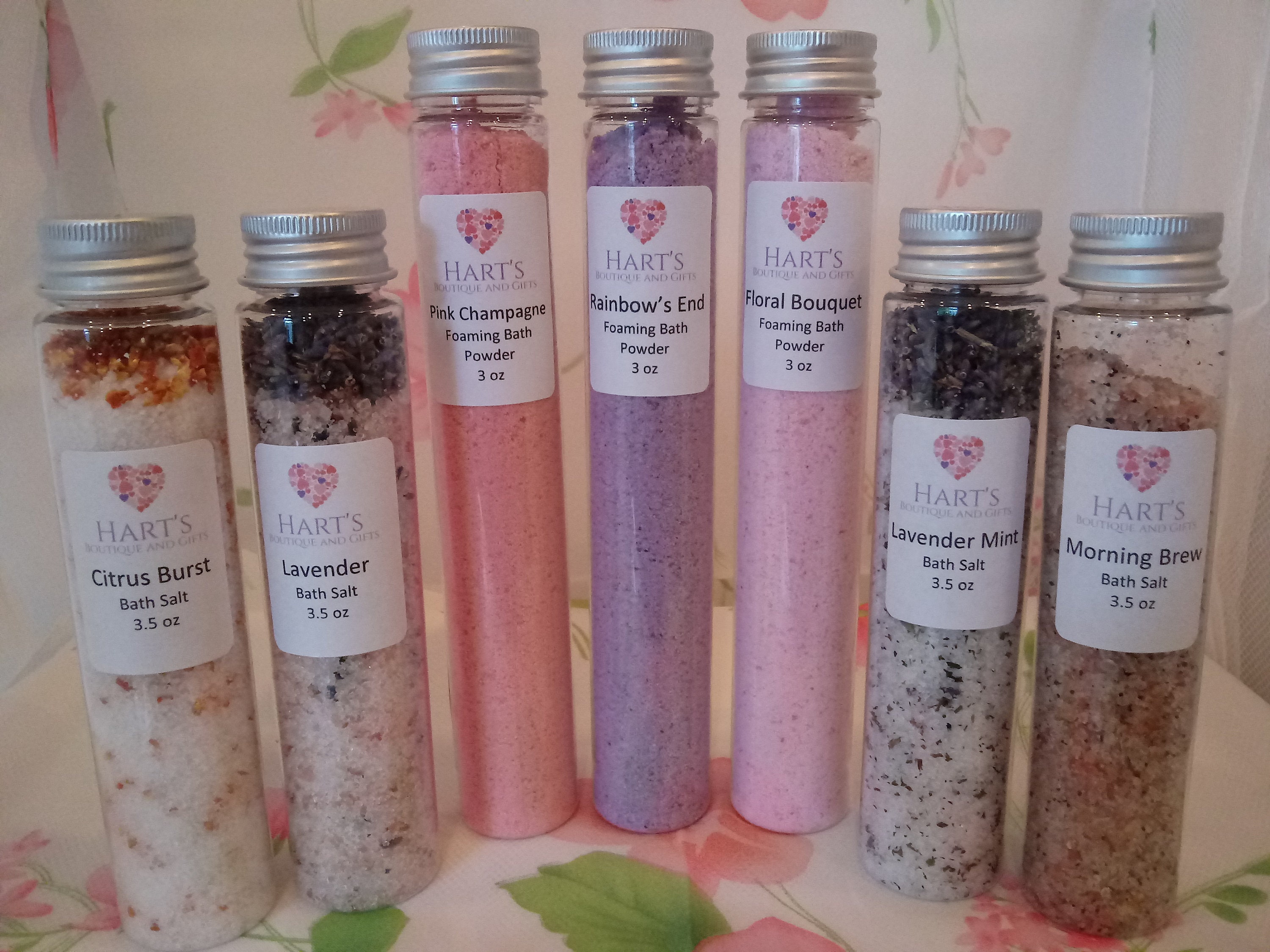 Bath Time Gift Set Set of 7 4 3.5 Oz Tubes Bath Salts 3 3 Oz Tubes Bath ...