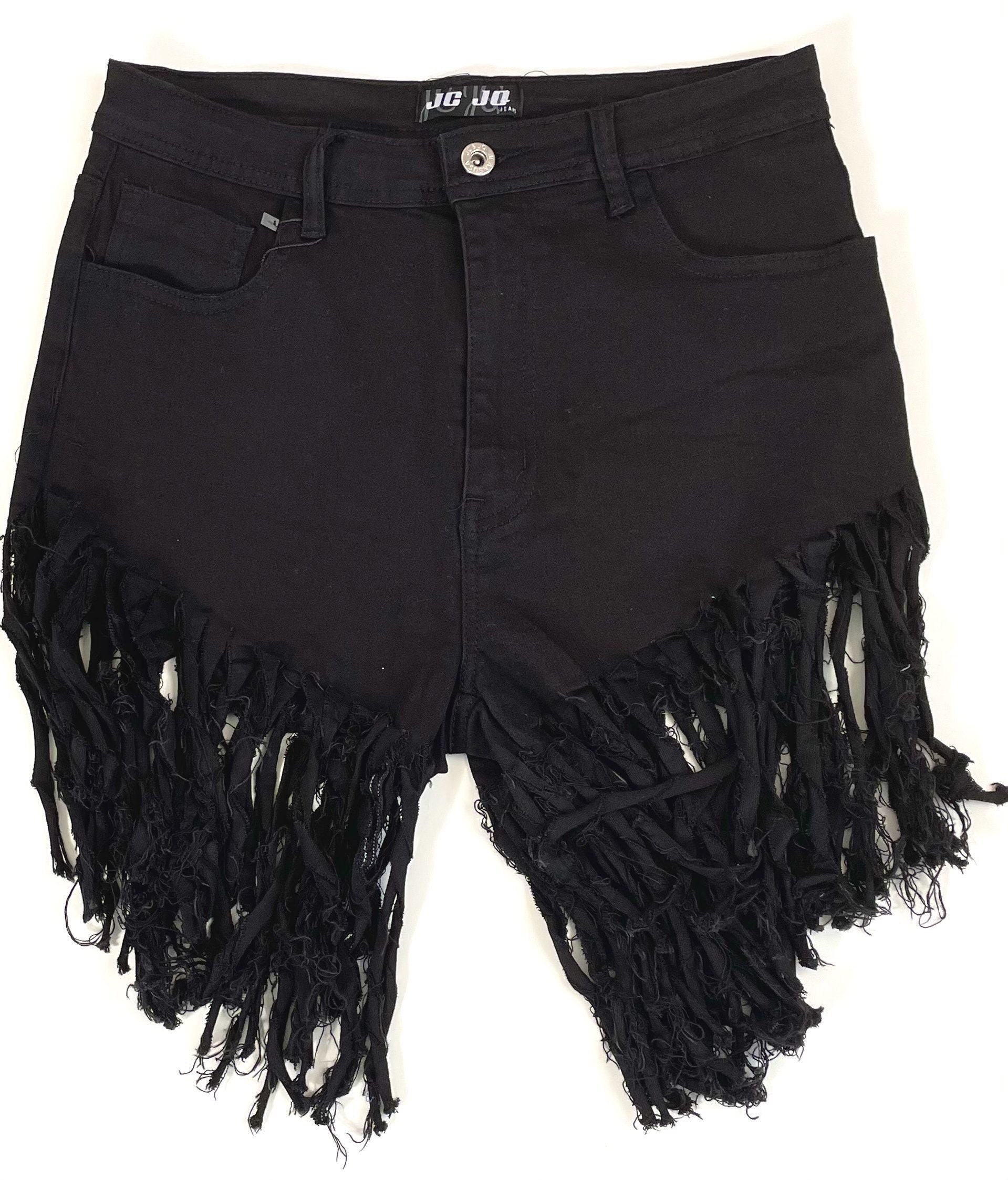 Fringe Hem Shorts Etsy