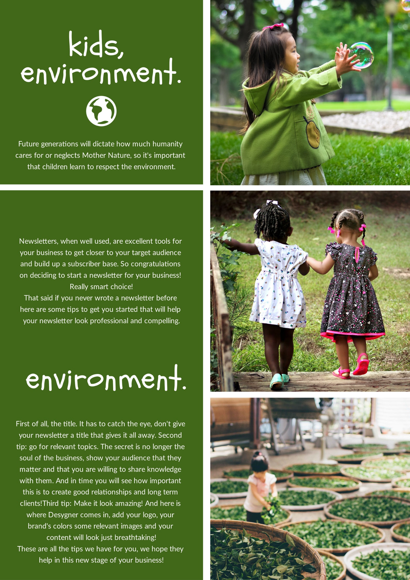 KIDS NEWSLETTER Template/word Newsletter Template/school Etsy