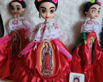Frida Doll with Mexico Regional Custom Dress