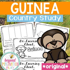 Guinea Country Study Worksheets | Printable Geography Fun Activities for Kids | Homeschool Social Studies | Instant Digital Download Fun
