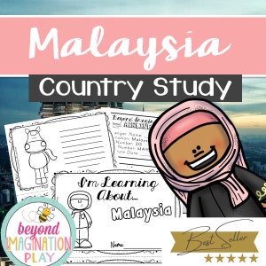 DELUXE Malaysia Country Study *BEST SELLER* Comprehension, Activities + Play Pretend | Instant Digital Download