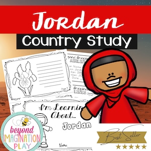 DELUXE Jordan Country Study *BEST SELLER* Compreensão, atividades + brincadeira de fingir | Download Digital Instantâneo