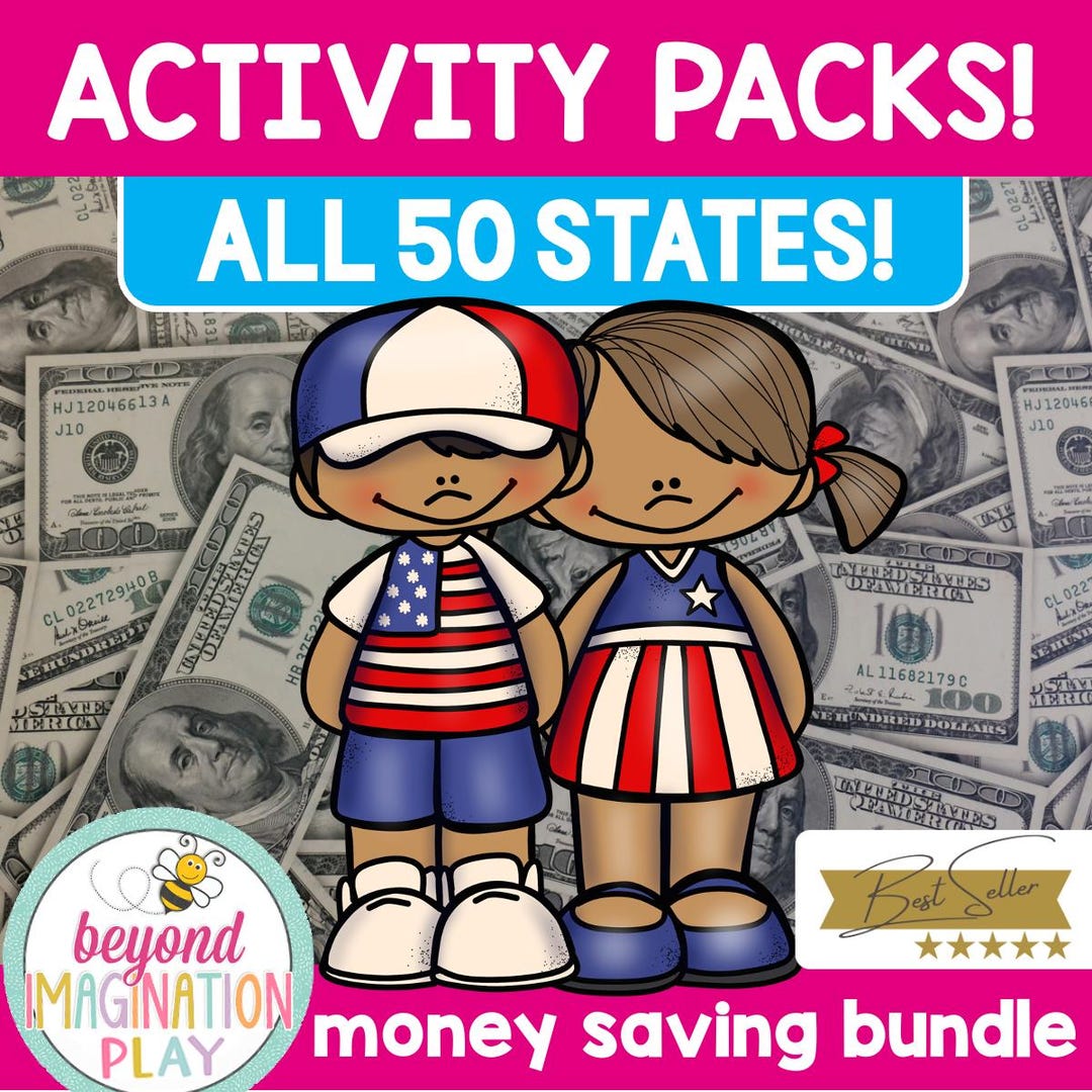 US Geography Bundle | 50 USA States Worksheets, Maps, Reading ...