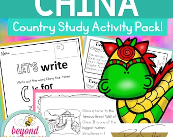 DELUXE China Country Study *BEST SELLER* Comprehension, Activities + Play Pretend | Instant Digital Download
