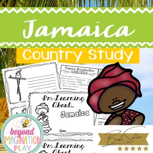 DELUXE Jamaica Country Study *BEST SELLER* Comprehension, Activities + Play Pretend | Instant Digital Download