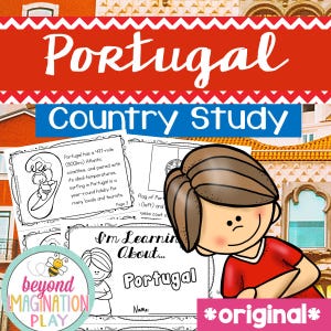 Portugal Country Study Worksheets | Printable Geography Fun Activities for Kids | Homeschool Social Studies | Instant Digital Download Fun