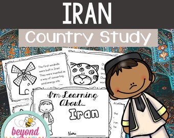 ORIGINAL Iran Country Study | Instant Digital Download | Printable Activity for Kids | Homeschool Learning