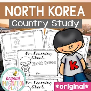 North Korea Country Study Worksheets | Printable Geography Fun Activities for Kids | Homeschool Social Studies | Instant Digital Download