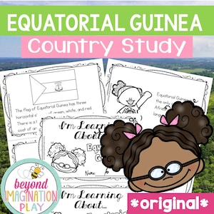 Equatorial Guinea Country Study Worksheets | Printable Geography Fun Activities for Kids | Homeschool Social Studies | Instant Download