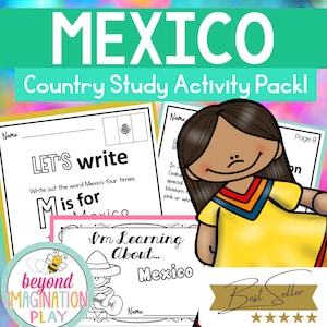 DELUXE Mexiko Country Studie * BEST SELLER * Verständnis, Aktivitäten + Spielen vorgeben | Sofortiger digitaler Download