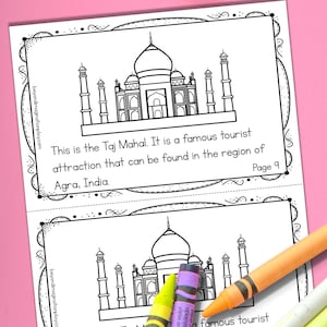 ORIGINAL India Country Study Instant Digital Download Printable Activity for Kids Homeschool Learning image 3