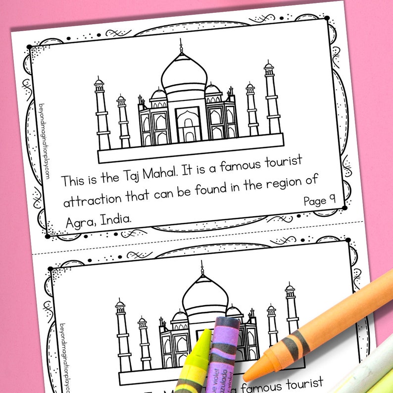 ORIGINAL India Country Study Instant Digital Download Printable Activity for Kids Homeschool Learning image 3