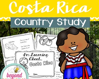 ORIGINAL Costa Rica Country Study | Instant Digital Download | Printable Activity for Kids | Homeschool Learning