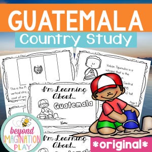 Guatemala Country Studies Arbeitsblätter | Druckbare Geographie lustige Aktivitäten für Kinder | Grundschule Sozialkunde | Sofortiger digitaler Download Spaß
