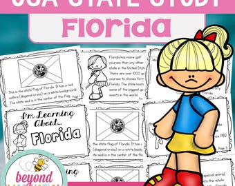 Florida State Study Worksheets | 50 States Activities for Kids | Geography Printables | Reading Comprehension | Fun Facts | U.S. Geography