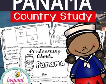 Werkbladen voor landstudies in Panama | Afdrukbare geografie Leuke activiteiten voor kinderen | Thuisonderwijs Maatschappijleer | Direct digitaal downloaden leuk