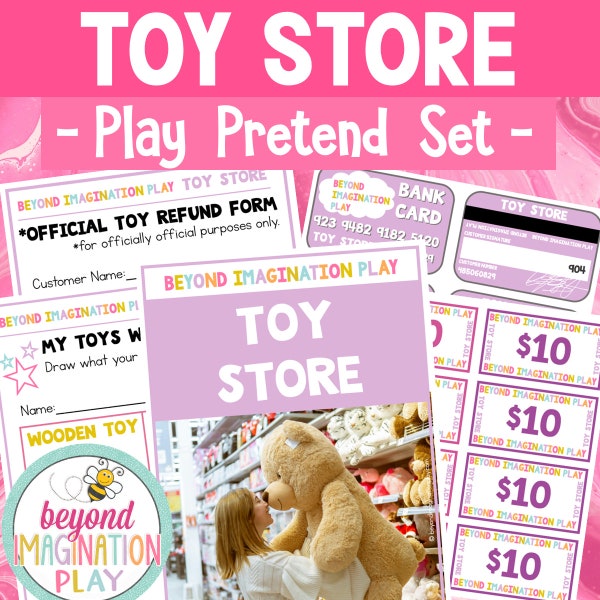 Toy Store Play Pretend Printables | Instant Digital Download | Dramatic Play | Role Play Fun for Kids