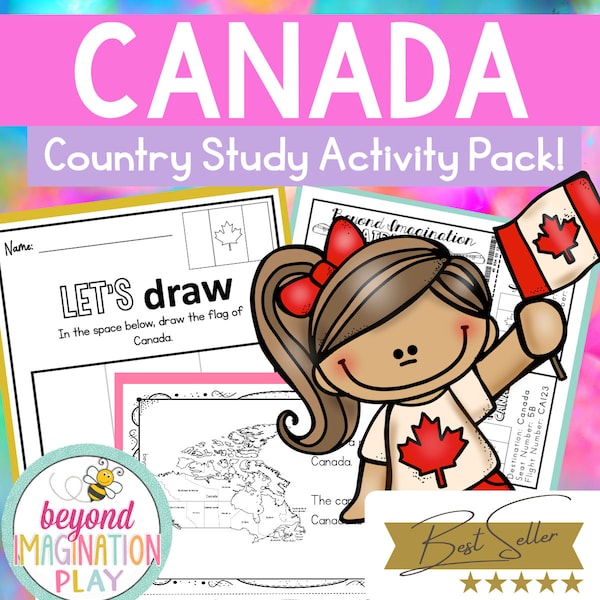 Estudio de Canadá, actividades divertidas y comprensión lectora (descarga digital)