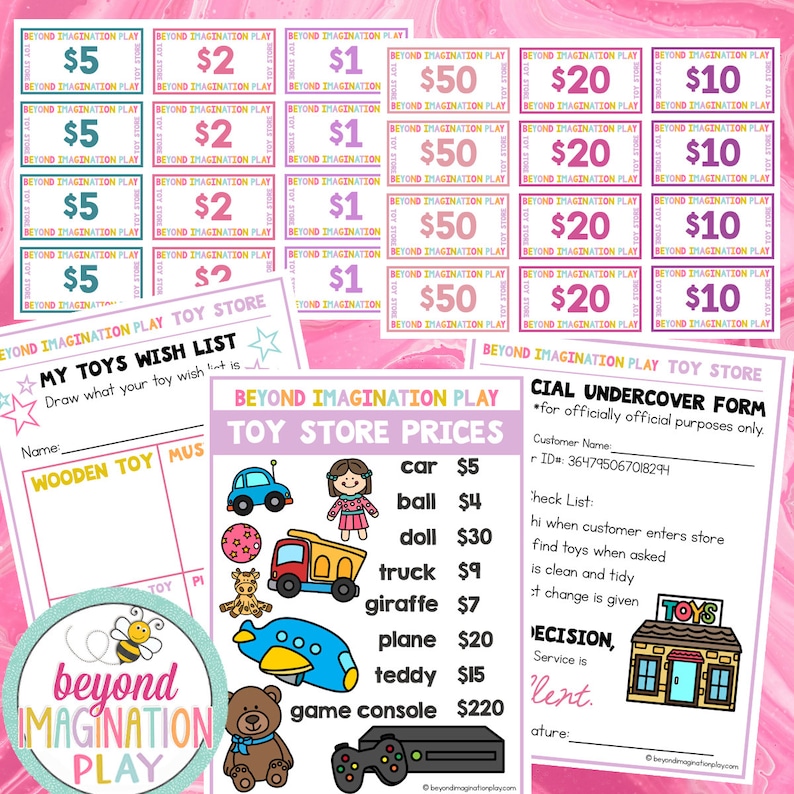 Toy Store Play Pretend Printables | Instant Digital Download | Dramatic ...