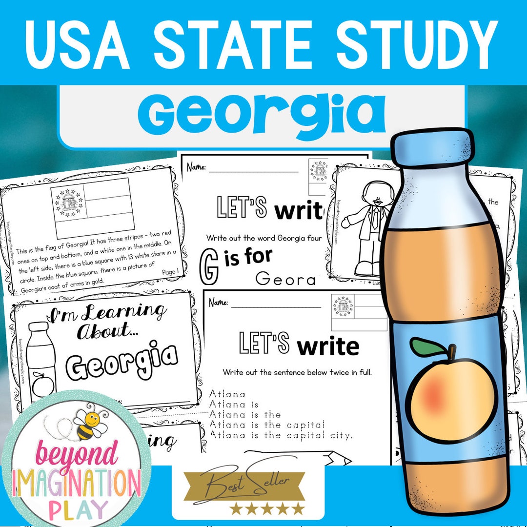 50 States Project | Georgia Facts Activities Worksheets Reading ...