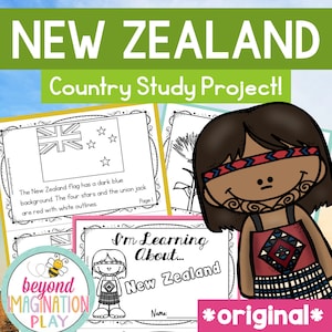 ORIGINAL New Zealand Country Study | Instant Digital Download | Printable Activity for Kids | Homeschool Learning