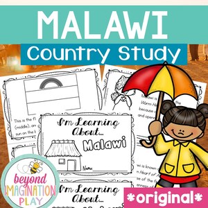 Malawi Country Studies Arbeitsblätter | Druckbare Geographie lustige Aktivitäten für Kinder | Grundschule Sozialkunde | Sofortiger digitaler Download Spaß