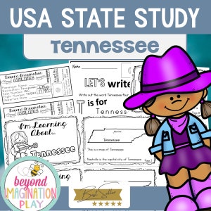 50 States Project | Tennessee Facts Activities Worksheets Reading Comprehension