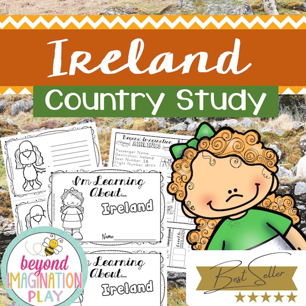 Value Mini-Bundle Ireland Country Study *BEST SELLER* Comprehension, Activities + Play Pretend | Instant Digital Download