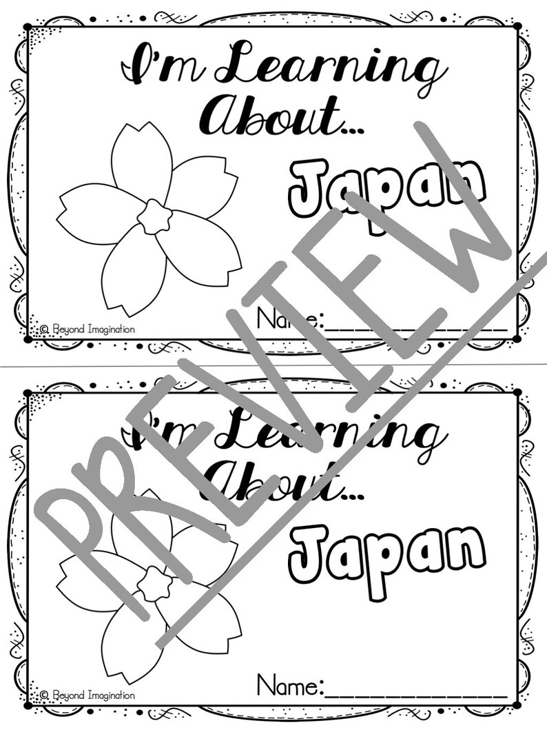 Japan Country Study Fun Facts Play Pretend Boarding Passes Etsy