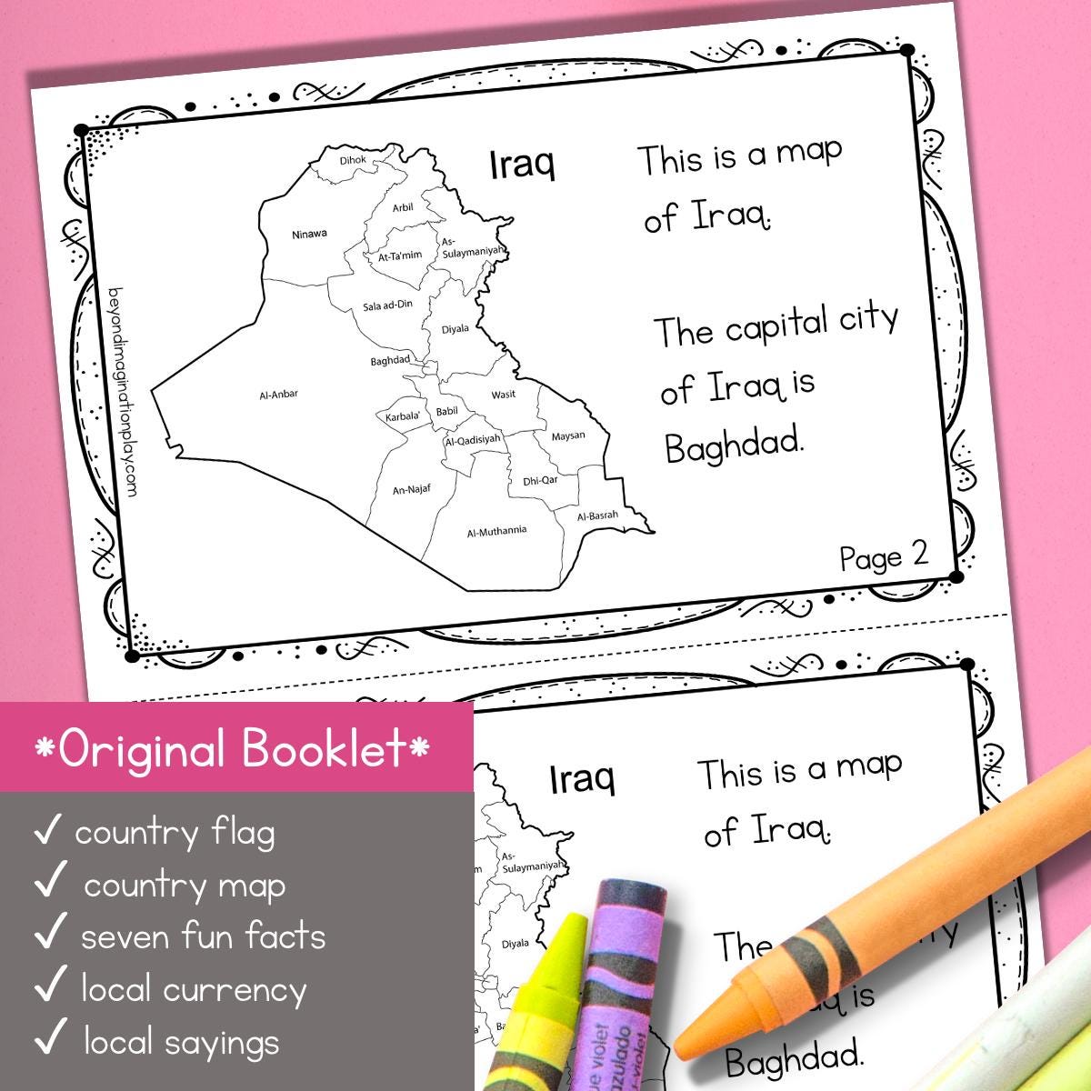 ORIGINAL Iraq Country Study | Instant Digital Download | Printable ...