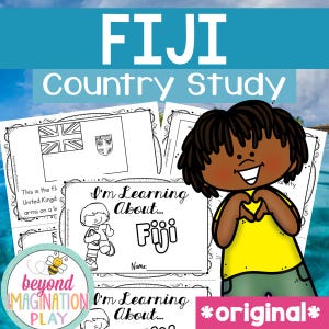 URSPRUNGLIG Fiji-landsstudie | Direkt digital nedladdning | Utskrivbar aktivitet för barn | Hemundervisning