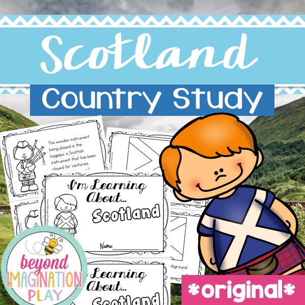 ORIGINAL Scotland Country Study | Instant Digital Download | Printable Activity for Kids | Homeschool Learning
