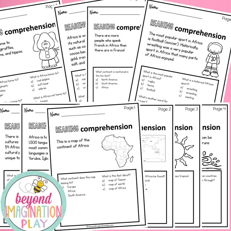 Deluxe Africa Continent Study Instant Digital Download Printable Activity for Kids image 4