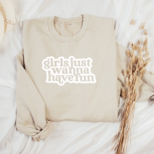 Girls Just Wanna Have Fun - Beige Hoodie main image 0